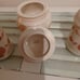 Sangostone salt & pepper shakers & sugar bowl