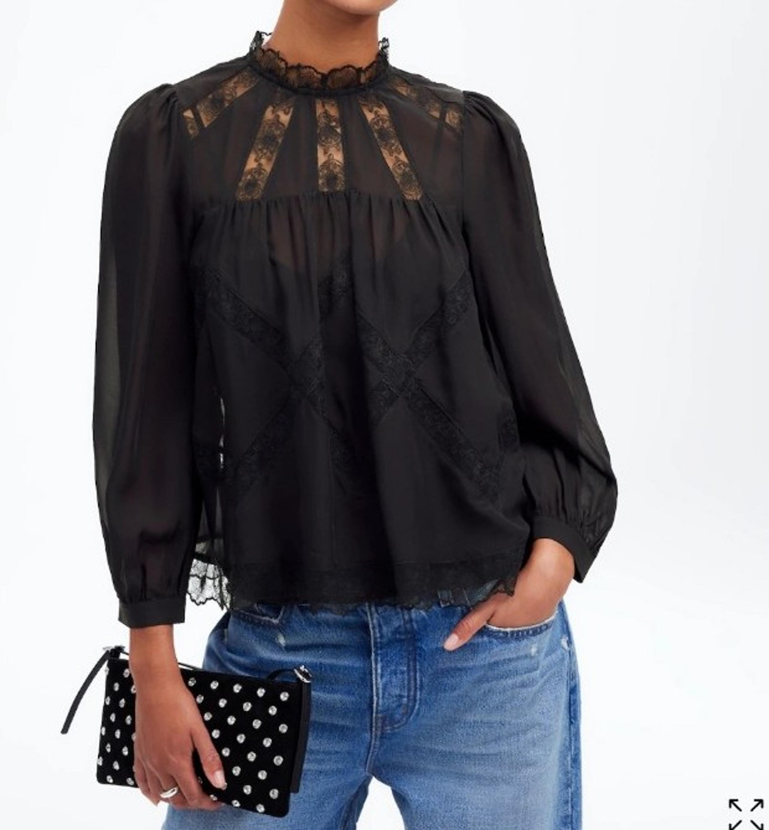 Madewell $168 Silk Lace Top