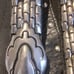 Vintage APPLE ACC OF NY Metal &Leather Snake Belt