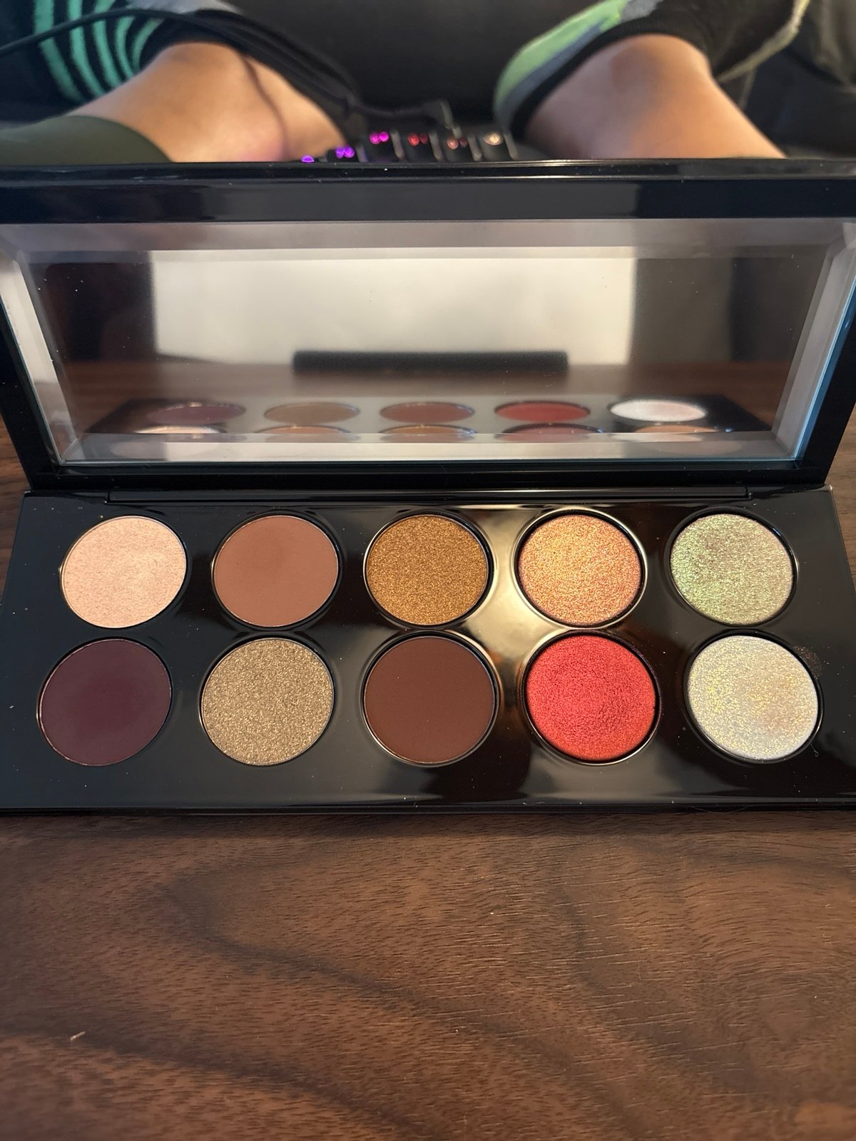 Pat McGrath Mothership V: Bronze Seduction Eyeshadow Palette - lightly swatched
