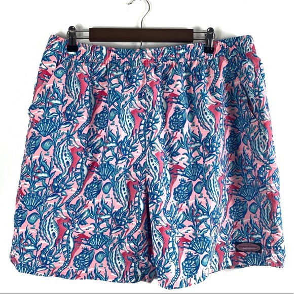 Vineyard Vines Pink/Blue Swim Trunks XL
