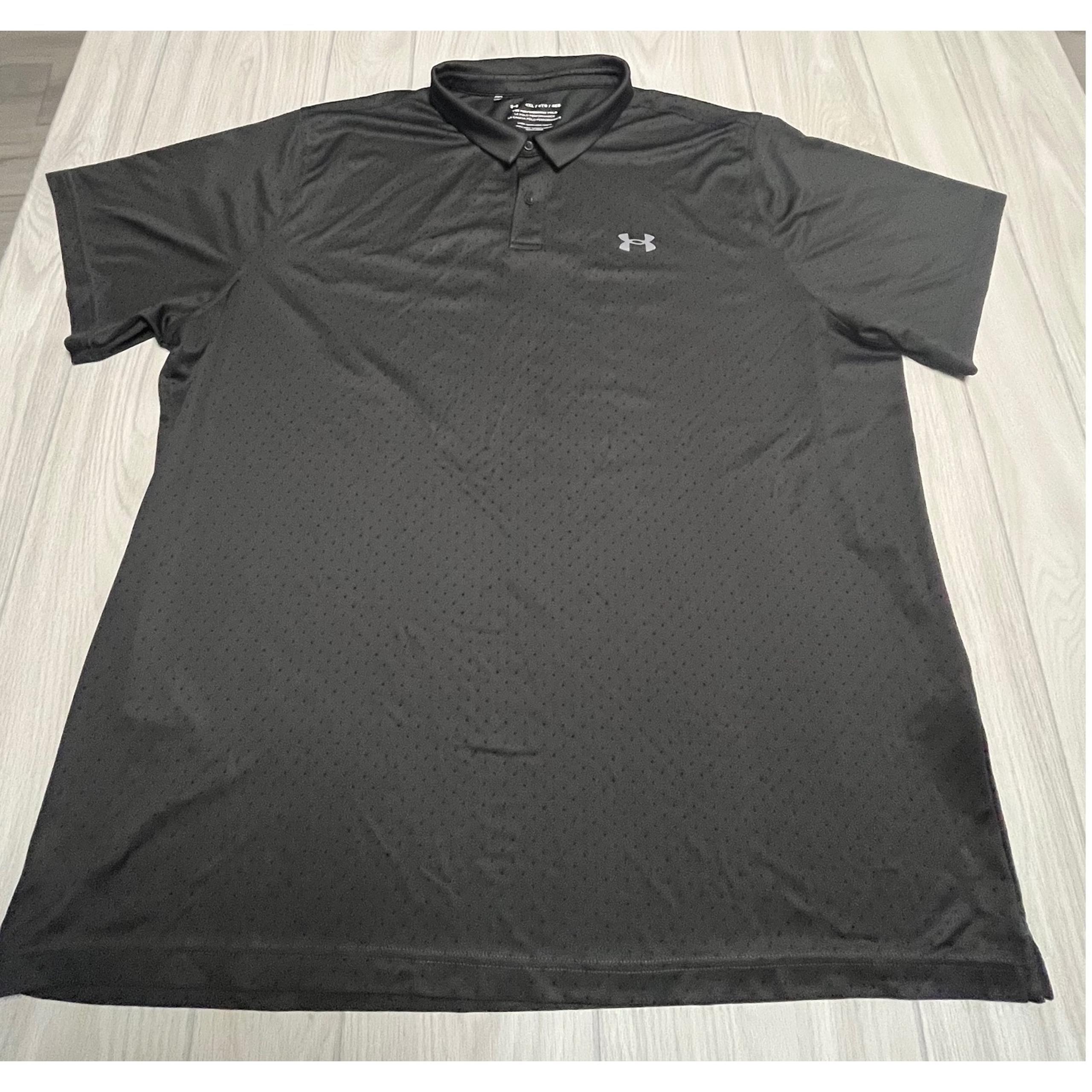 Under Armour Performance Polo Shirt Mens 4XL Black Athletic Golf Training