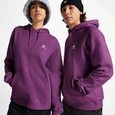 Converse Go-To Embroidered Star Chevron Standard-Fit Fleece Hoodie