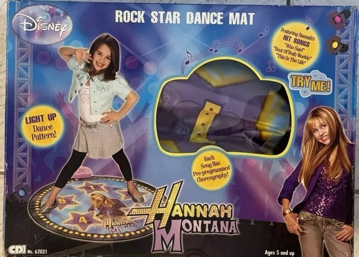 Hannah Montana Rock Star Dance Mat DISNEY original box Miley Cyrus 2007