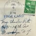 George Washington 1 Cent Stamp 1789-1797 Attached On Vintage Comical Postcard