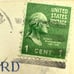 George Washington 1 Cent Stamp 1789-1797 Attached On Vintage Comical Postcard