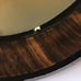 Antique Tiger Wood Framed Convex Bubble Glass Sepia Portrait Photo of Woman
