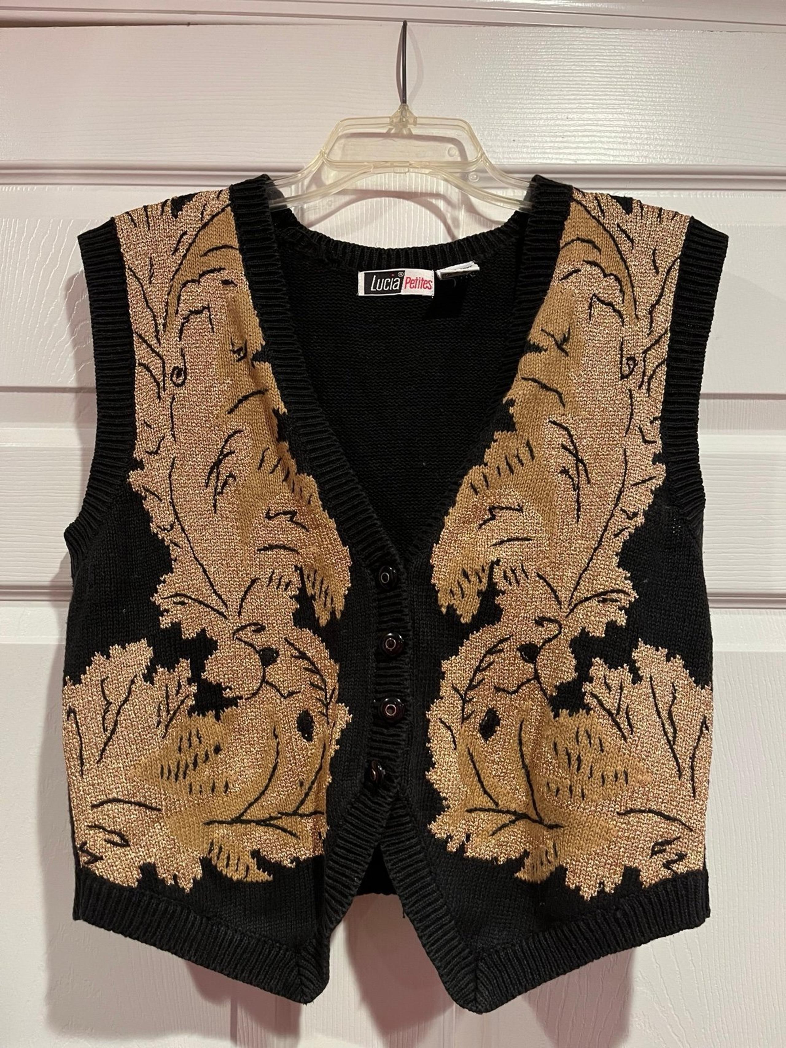 Lucia Gold Detailed Petite Vest