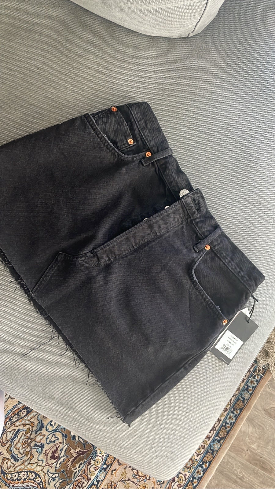 Re/done denim mini skirt
