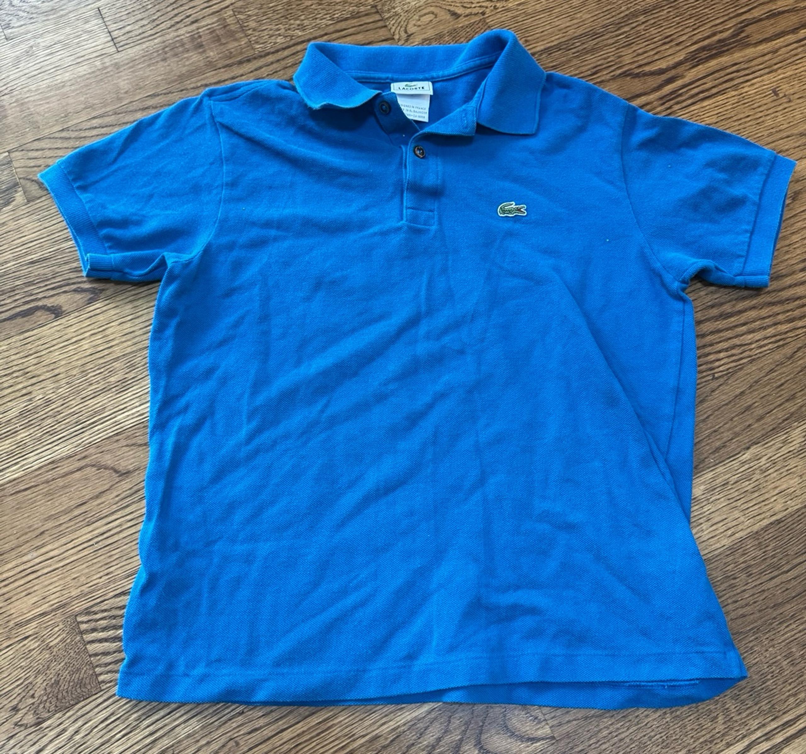 Lacoste boys polo- blue - size 16