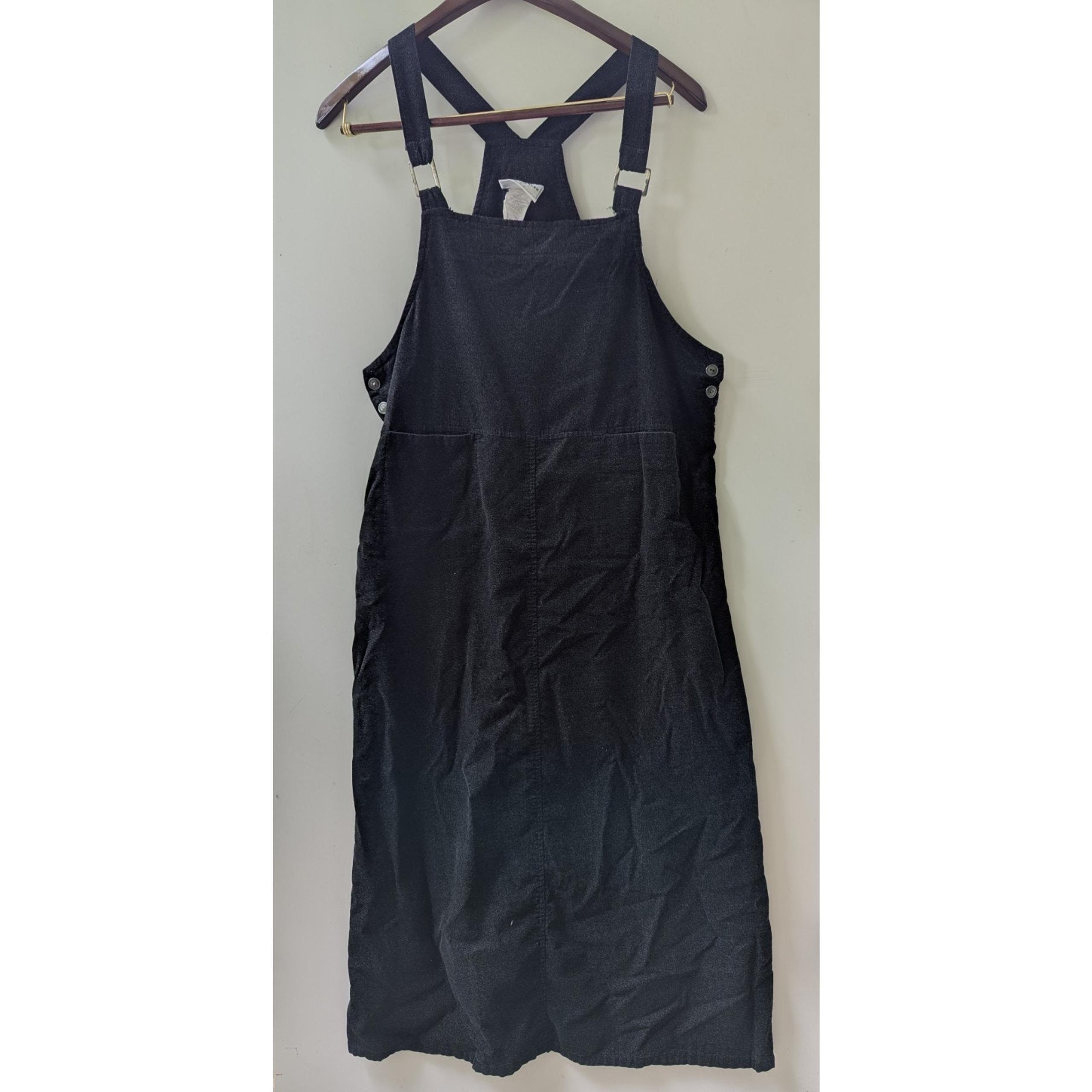 Studio Ease 90's Smokey Graish Maxi Overalls Jumper Dress Sz. 8