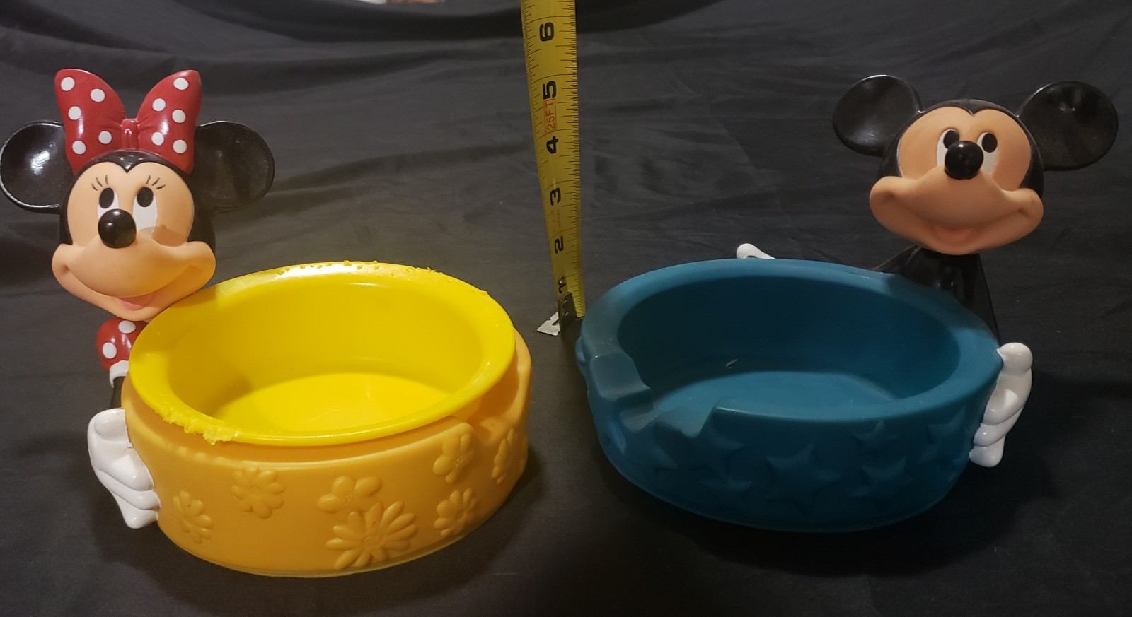 RARE! VINTAGE MINNIE & MICKEY BOWL WITH ROTATING HEAD BY APPLAUSE **AS IS**