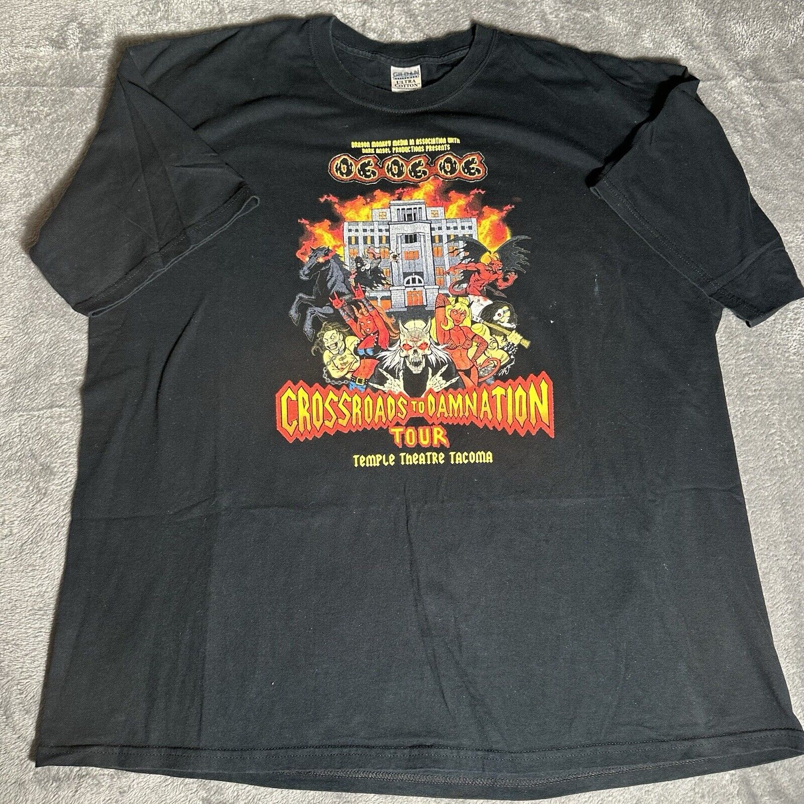 06.06.06 Crossroads To Damnation Tour T-shirt Y2K Concert Merch Gildan Tag 2XL