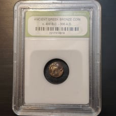 #9819 Ancient Greek Bronze Coin Artifact