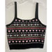 Maeve Anthropologie Fair Isle Heart Pattern Cropped Tank Top Sweater Vest Large