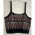 Maeve Anthropologie Fair Isle Heart Pattern Cropped Tank Top Sweater Vest Large