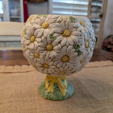 Vintage Poppytrail Metlox Vernon Sculptured DAISY Cookie Jar