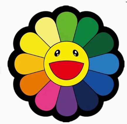 1pc, Rainbow Sunflower Shaggy Area Rug for Bedroom -blg0