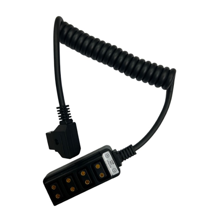 Male D-Tap B Type Power Tap to 4Port Female DTap P-Tap Hub Adapter Splitter coil
