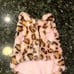 Faux fur dog coat/ pink leopard /Sm