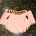 Faux fur dog coat/ pink leopard /Sm