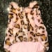 Faux fur dog coat/ pink leopard /Sm