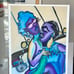 Couples art lovers intimate acrylic 24x30 wall art original painting