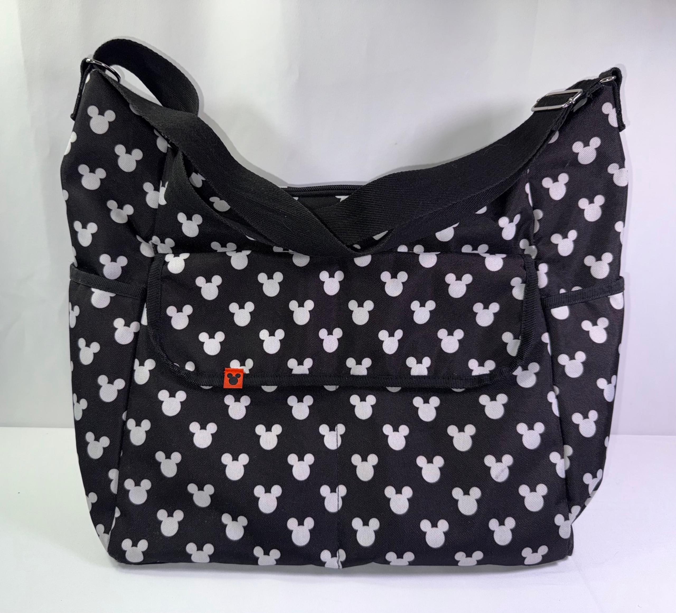 Disney Baby Mickey Mouse Classic Carryall Black & White 17x15x8 Diaper Bag
