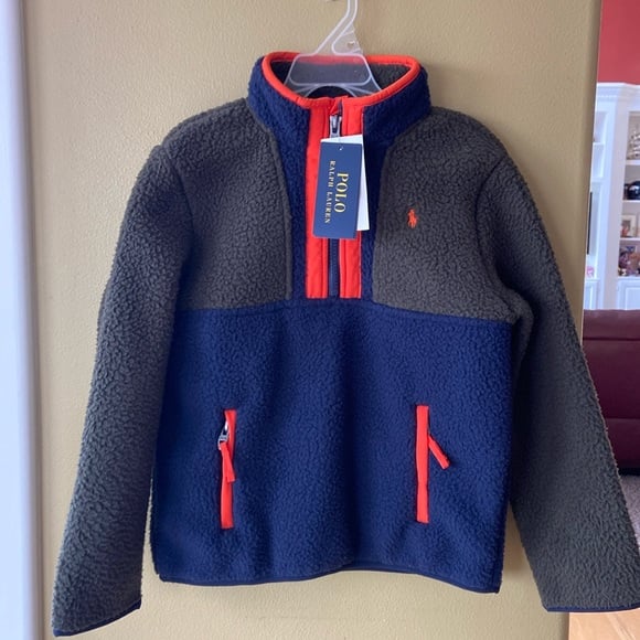 NWT POLO RALPH LAUREN BOYS FLEECE TOP