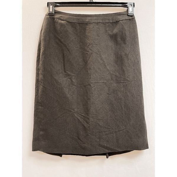 Linda Allard Ellen Tracy Womens Lined Straight Pencil Skirt Brown Size 2