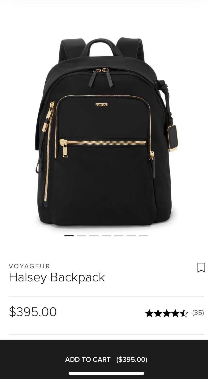 Tumi Halsey Black Backpack
