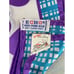 Vintage Echo Silk Scarf NOS Purple & Turquoise Hearts w/ Bullocks Gift Box Tags