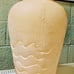 1980's 1990's American Southwest wolf howling at moon chalkware lamp