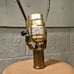 1980's 1990's American Southwest wolf howling at moon chalkware lamp