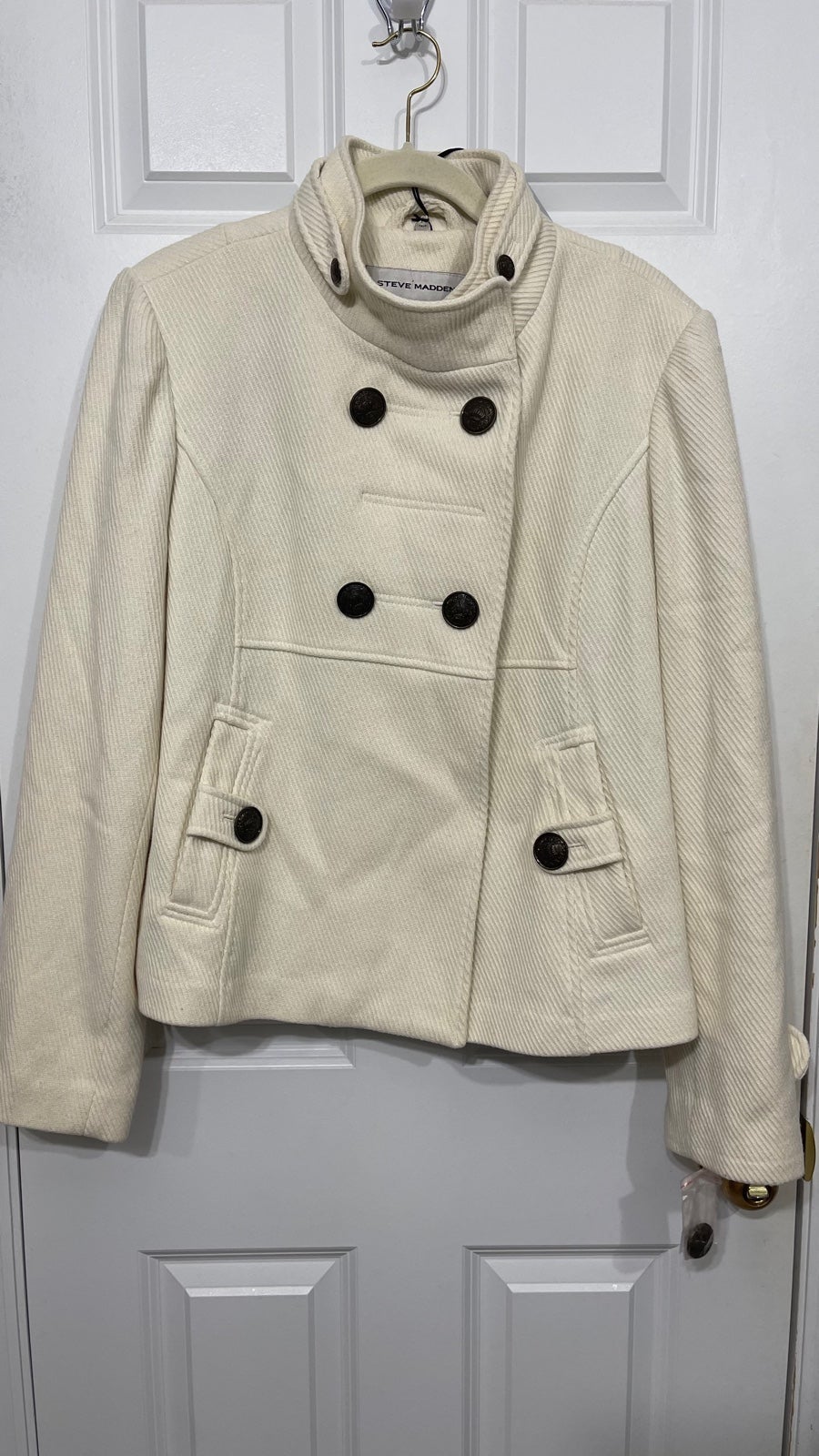 NWT Steve Madden Ivory Peacoat, 3X