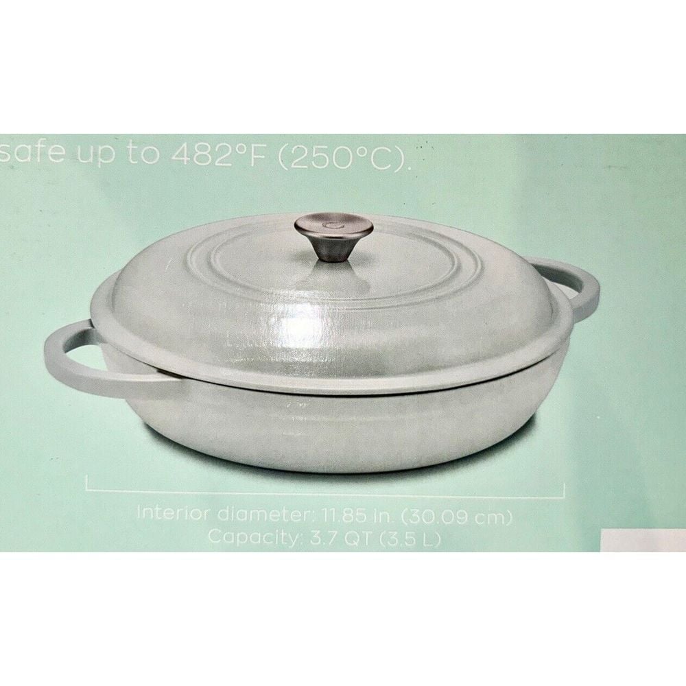 NEW Crofton 3.7 Qt Cast Iron Braiser Steel Sea Blue