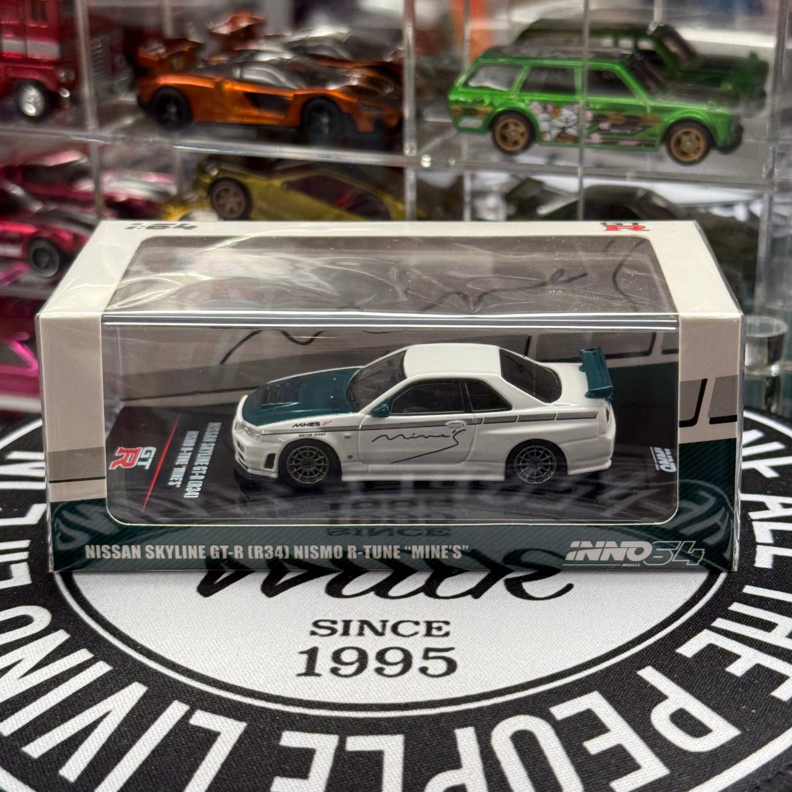 INNO64 Nissan Skyline GT-R (R34) Nismo R-Tune “Mine’s” 1/64 Scale NEW