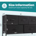 Black 5-Drawer Organizer with Fabric Bins