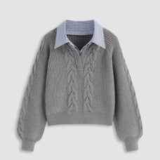 Cable knit sweater