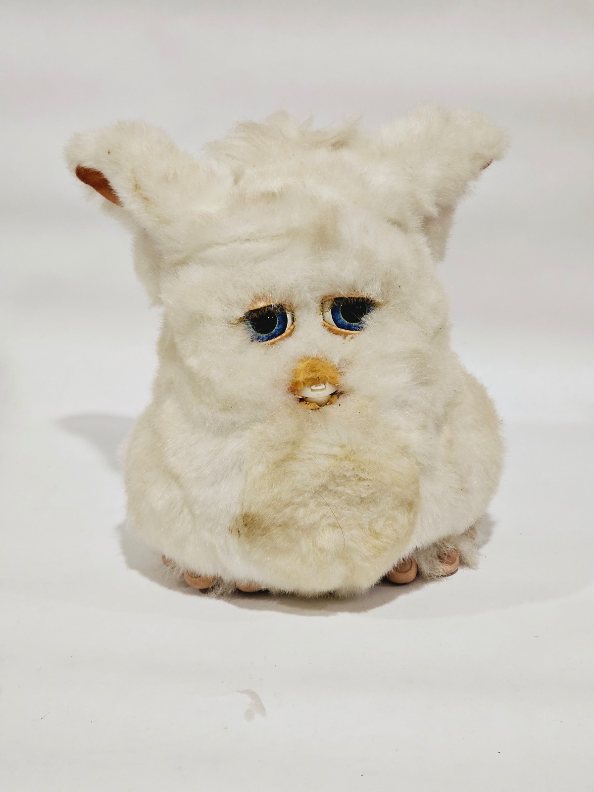 2005 Furby Marshmallow White & Cream W/ Blue Eyes Emoto-tronic 59294