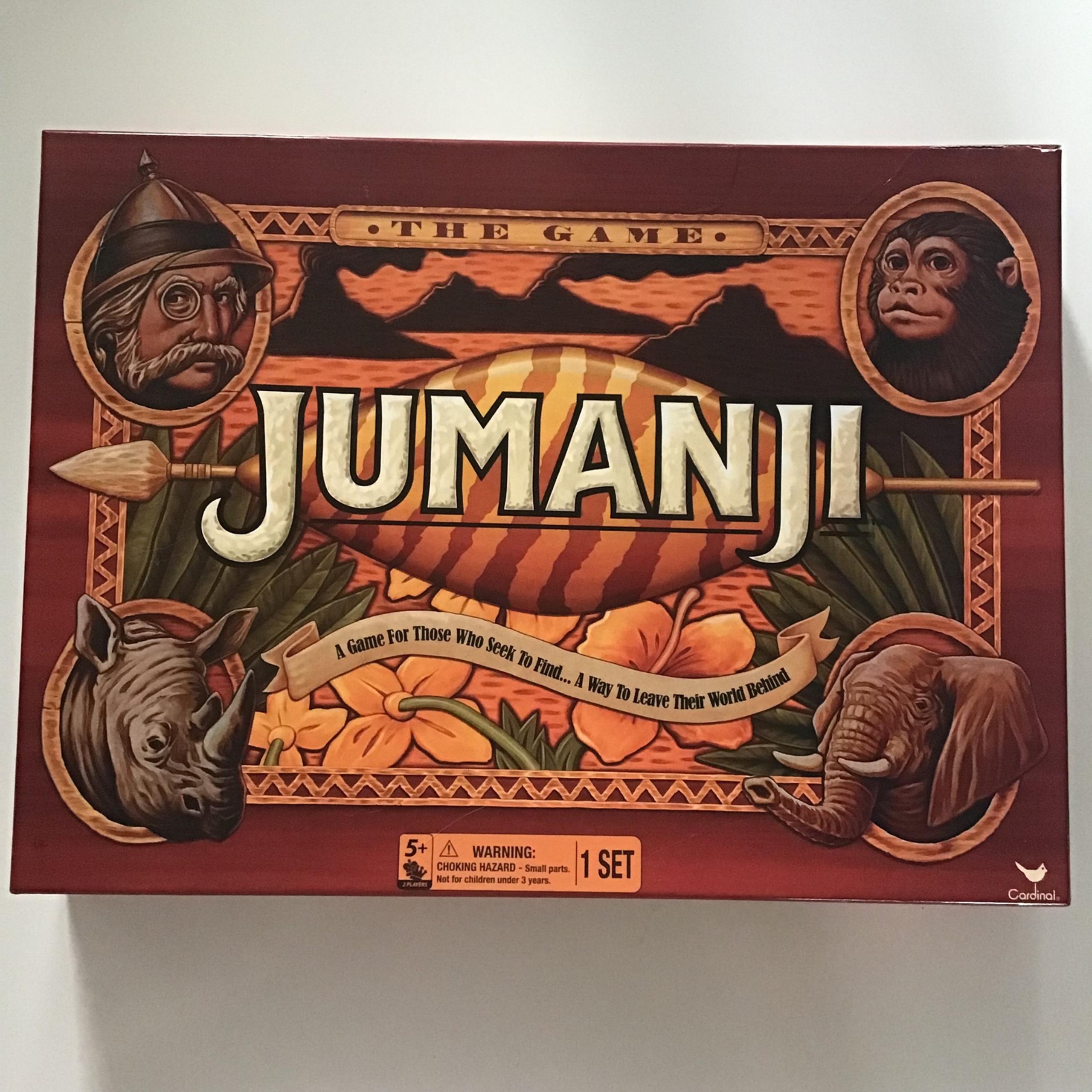 Jumanji The Board Game 100% Complete Cardinal Games 2017 Family Motion Picture