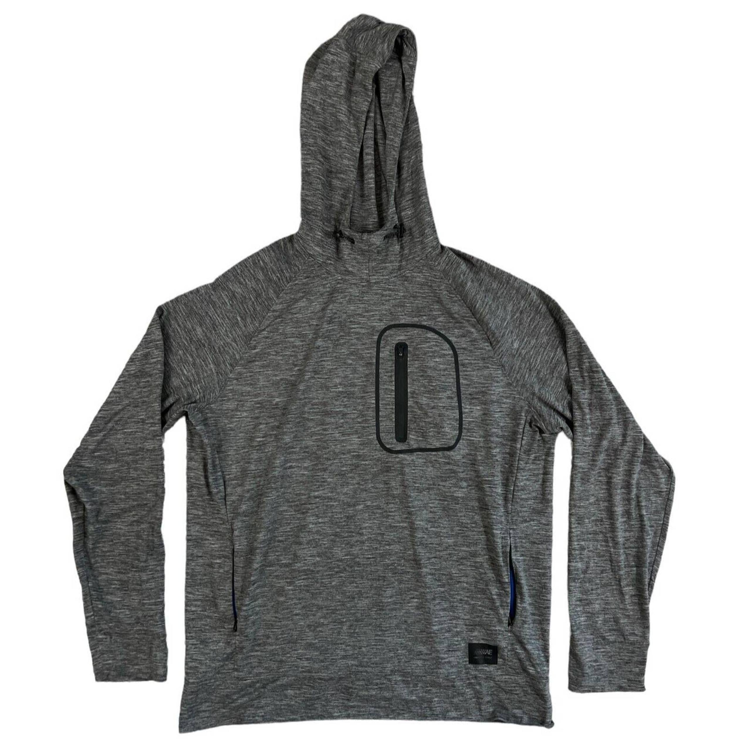 American Eagle Flex Pullover Gray Hooded Sweatshirt Hoodie Men Size Large