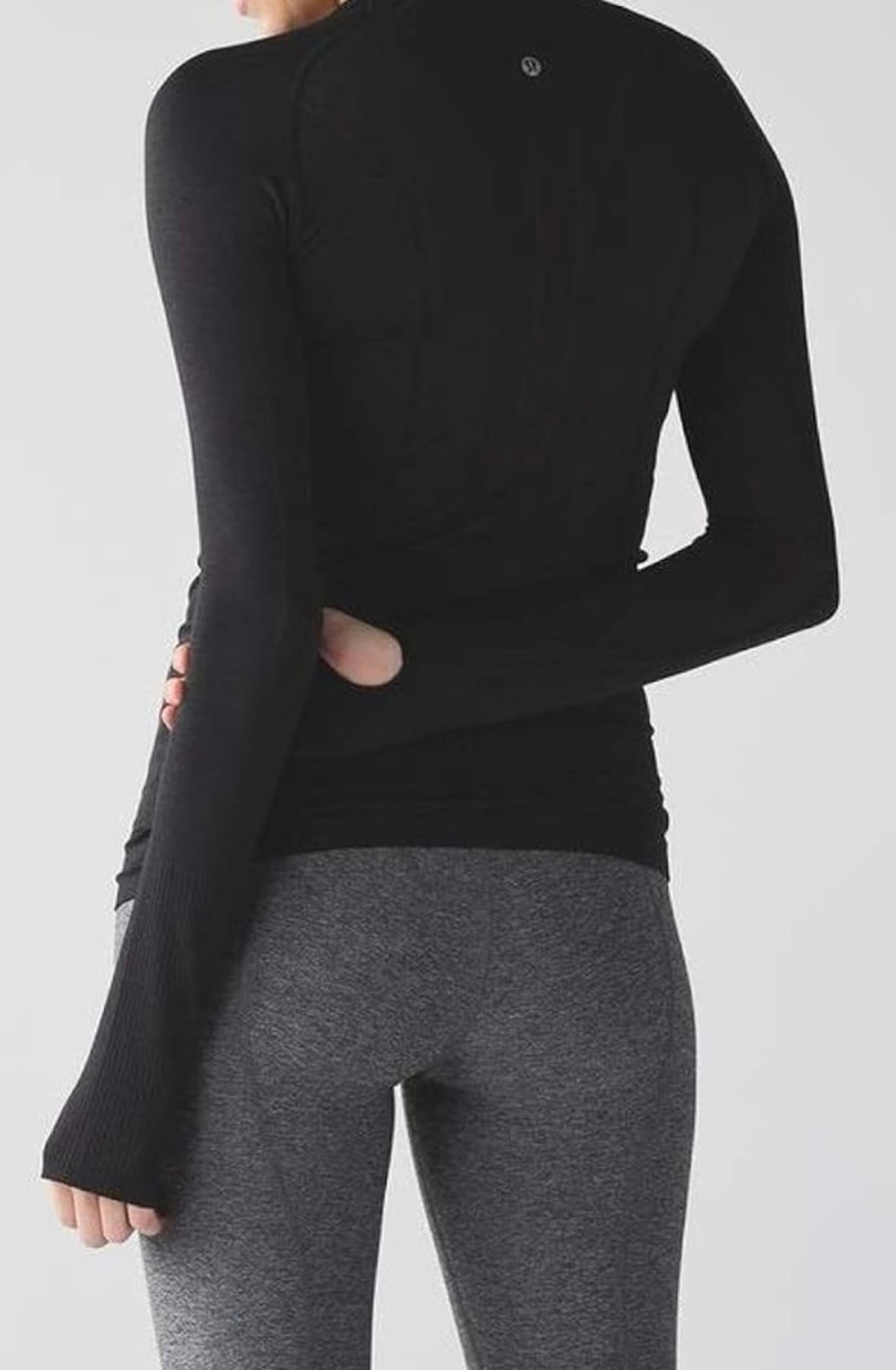Lululemon Athletica Swiftly Tech LS Crew Long Sleeve Black Lightweight Womens 10