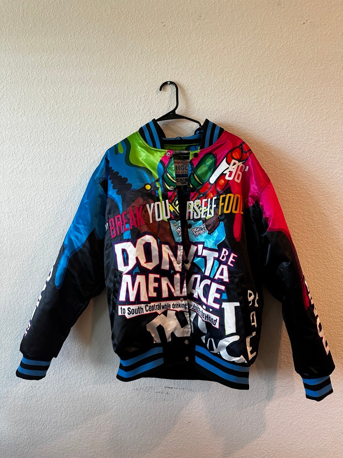 Don’t Be a Menace Black Satin Jacket - Rare Vintage Film Tribute