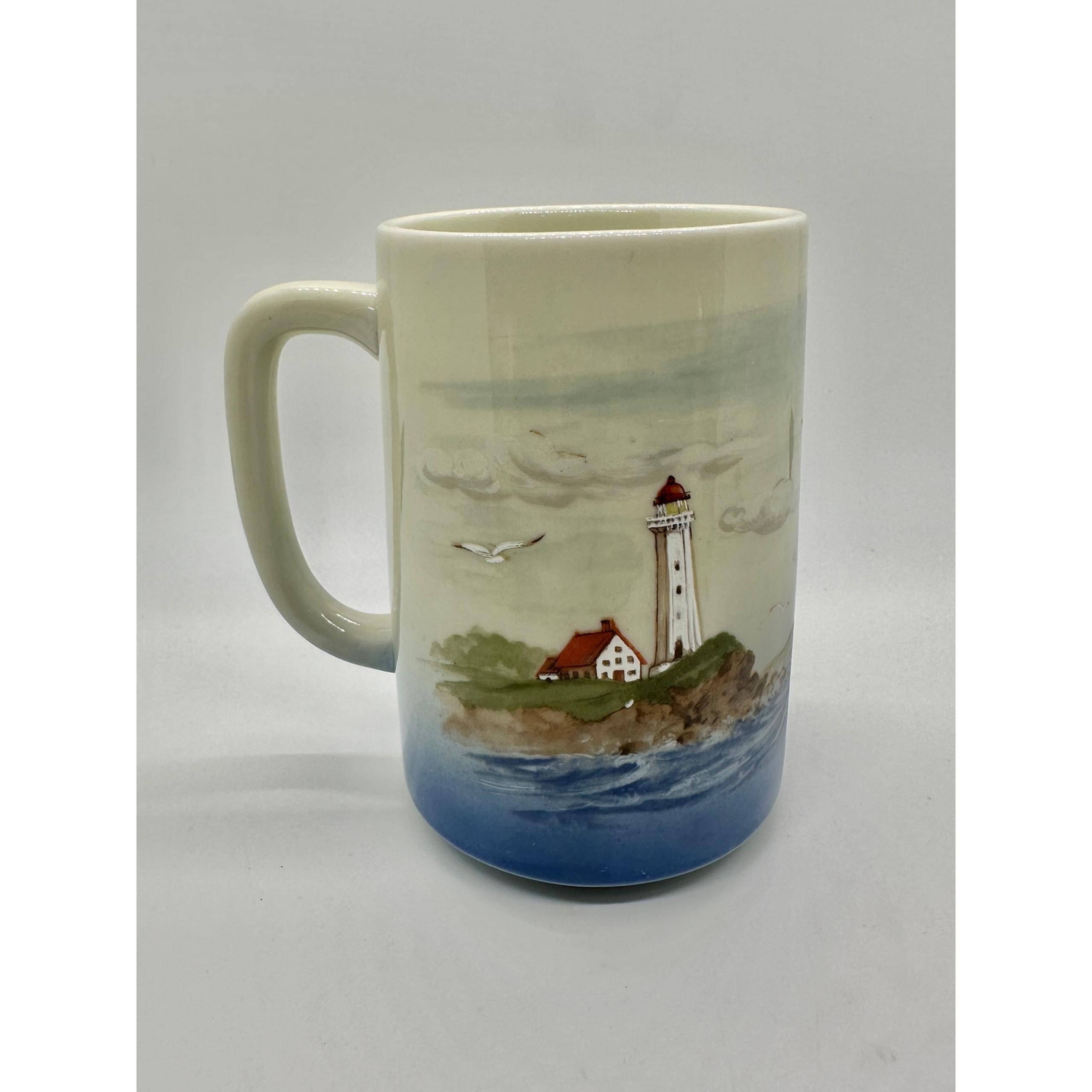 Otagiri Nautical Mug featuring sailboat and lighthouse