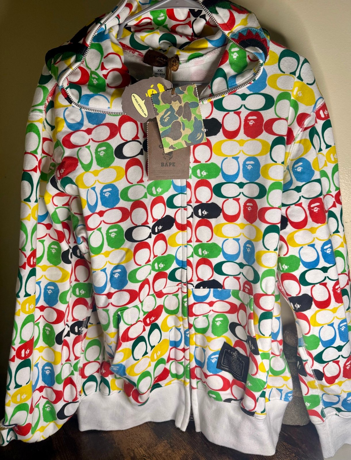 BAPE × COACH Shark Full Zip Hoodie a bathing ape