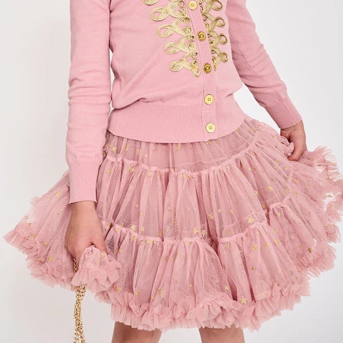 Angel’s face luxury layered ruffle Star Pixie Tutu Skirt Tea Rose