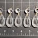6 Vintage Chandelier Lamp Decor Faceted Clear Glass Crystals Teardrop Brass