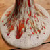 Vintage Ceramic Vase Splatterware Drip, Retro Narrow Neck Tall 15\