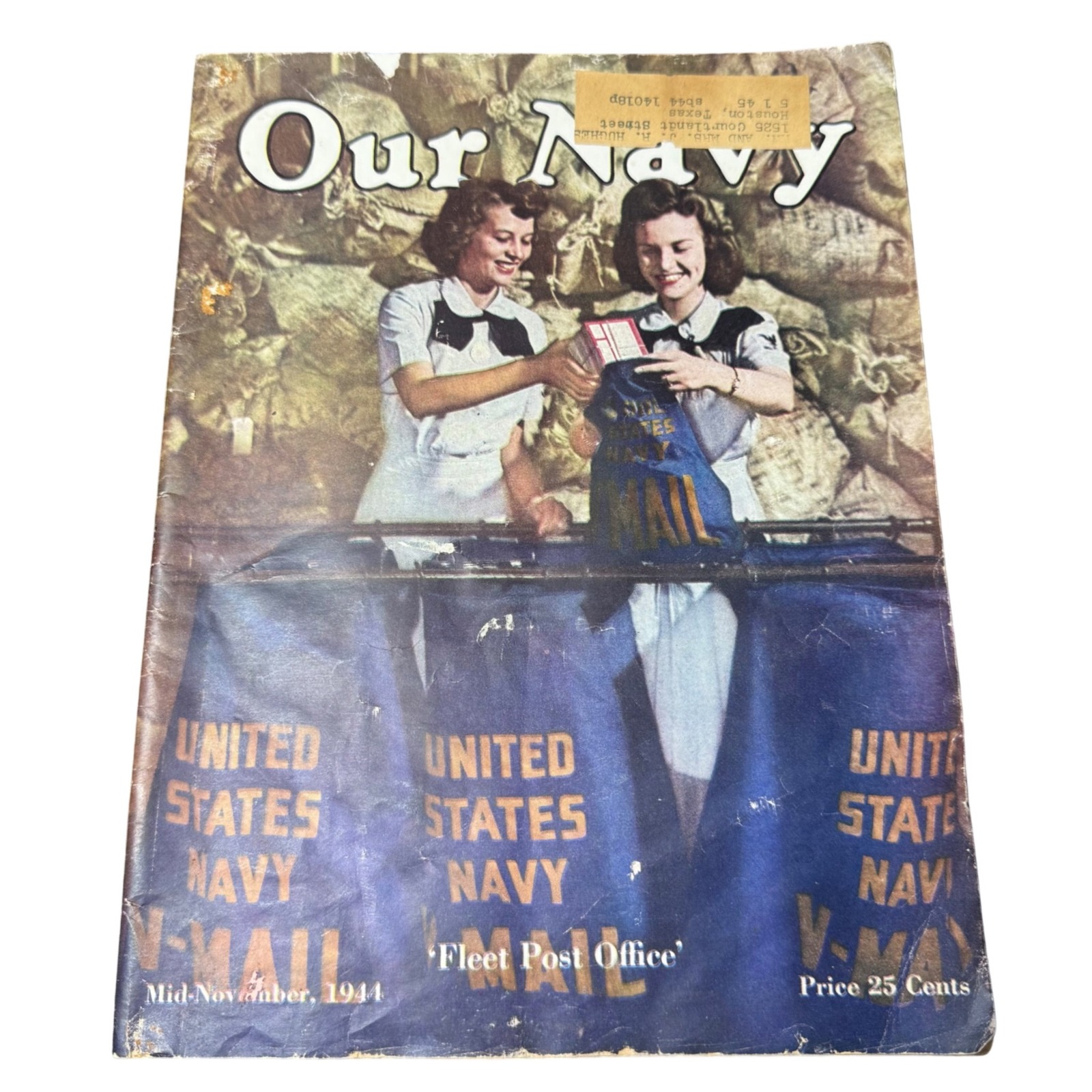 Our Navy Magazine Mid-November 1944 V-Mail Fleet Post Office WWII Era
